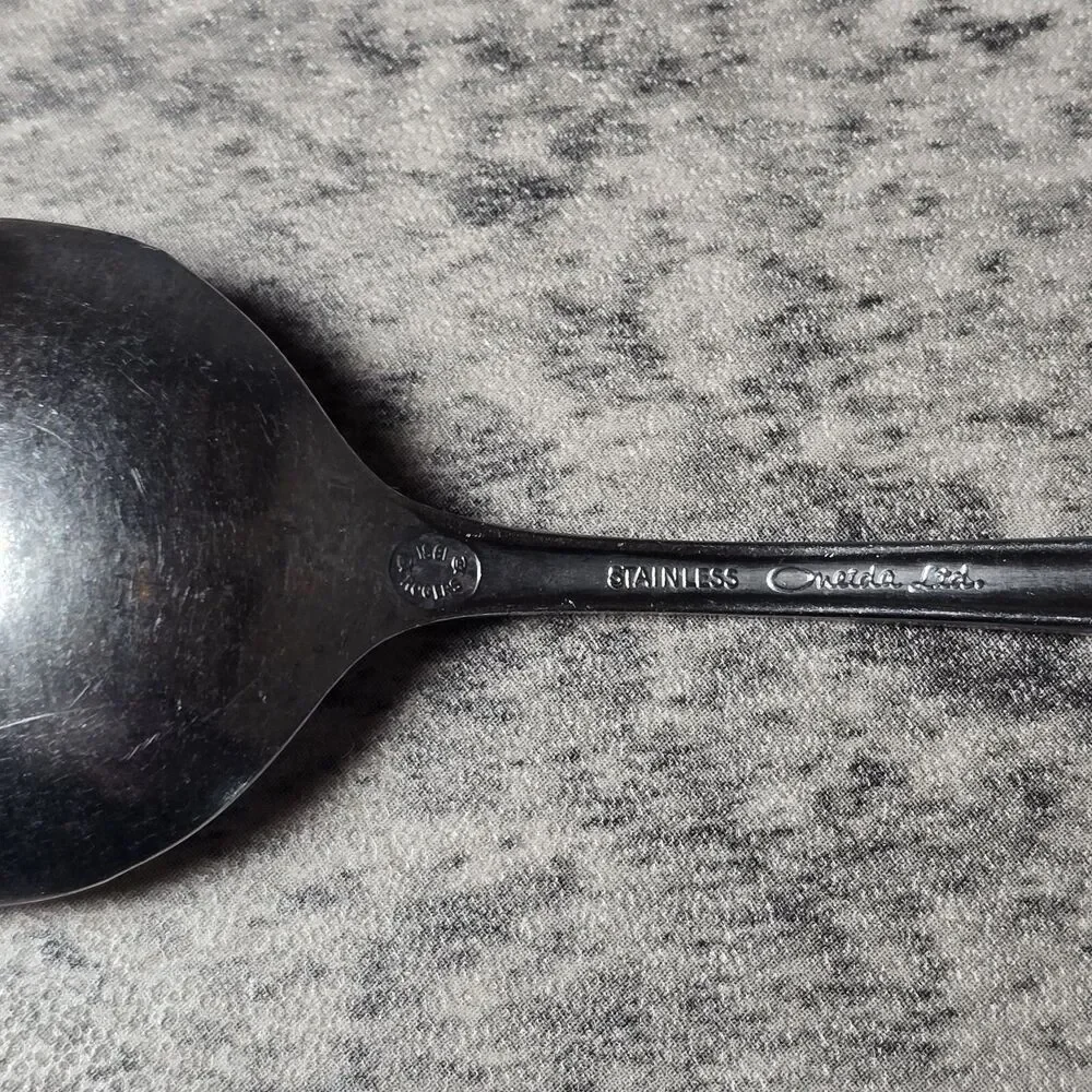 Oneida Needlepoint Beaded Artistry (5) Teaspoons 1881 Rogers Stainless Flatware